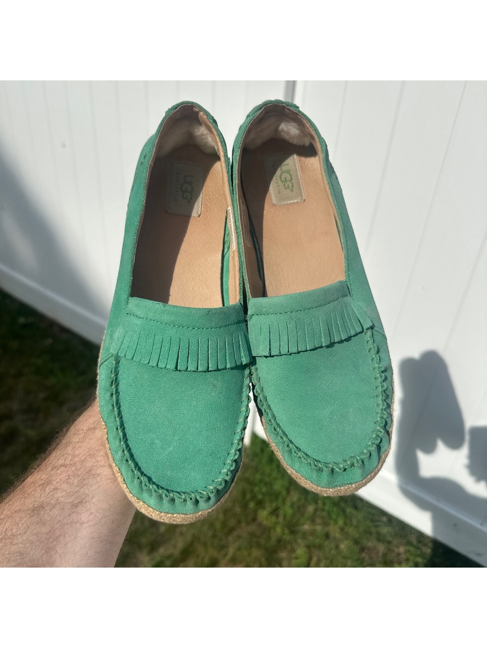 UGG Australia Marrah Moccasin Loafers Womens Size 11 Green